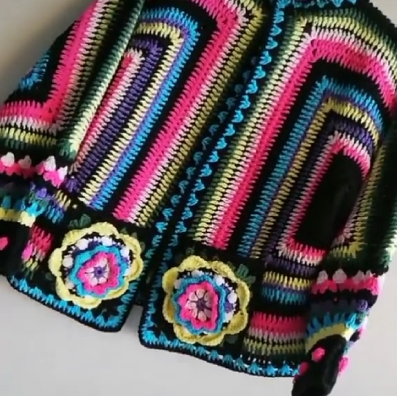 Spring Frida, boho hippie jacket, handmade crochet - Picture 8 of 8